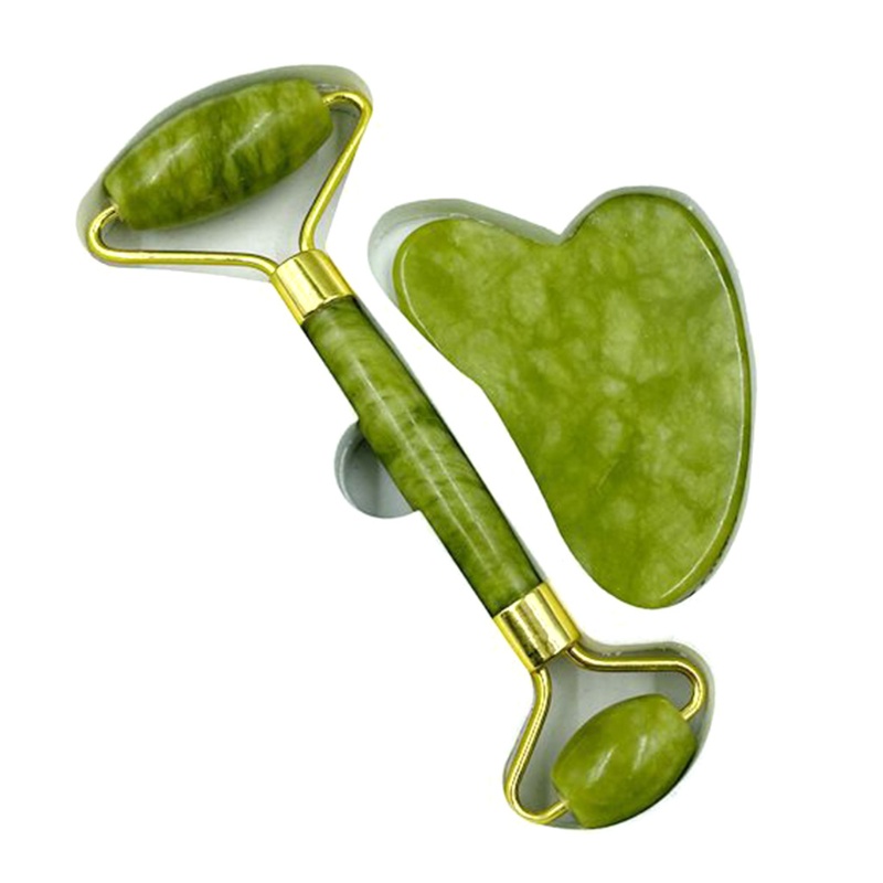 Cây Lăn Guasha Bằng Ngọc Bích Giúp Mát Xa Làm Săn Chắc Da Mặt Chống Lão Hóa