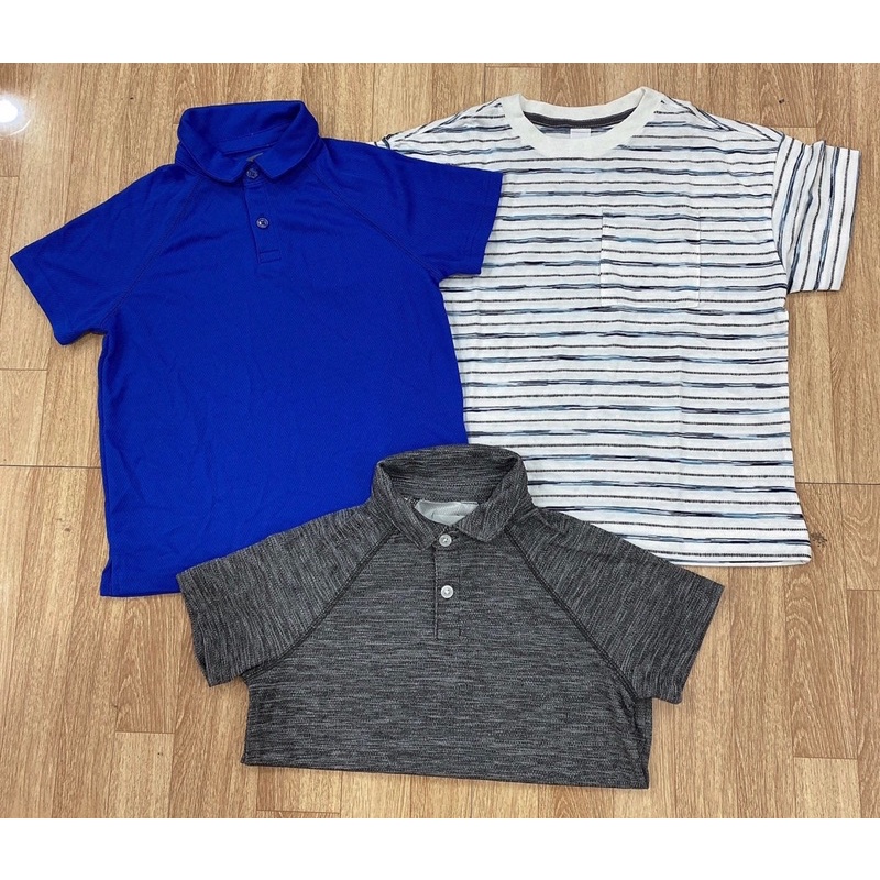 Áo thể thao có cổ cho bé trai size đại dư xịn