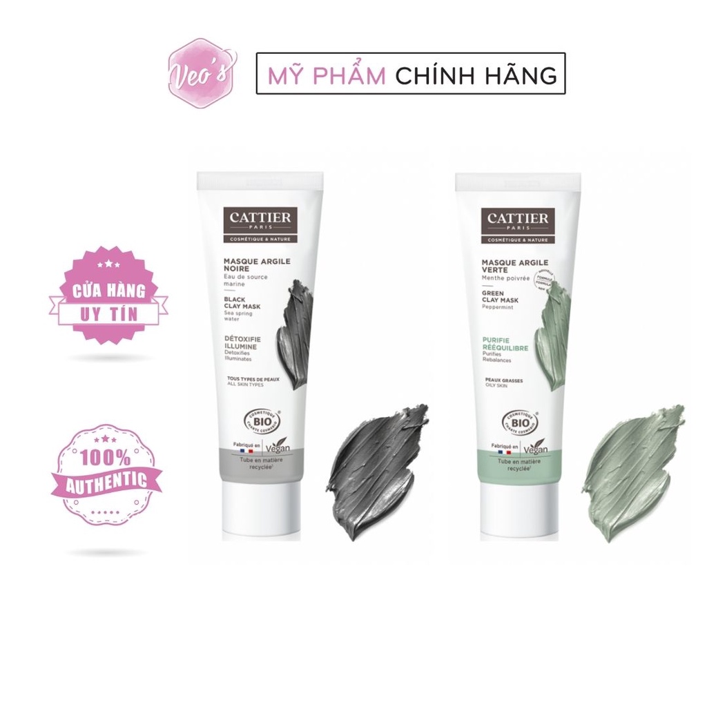 Mặt nạ đất sét Cattier Masque Argile Noire Clay Mask 100ML