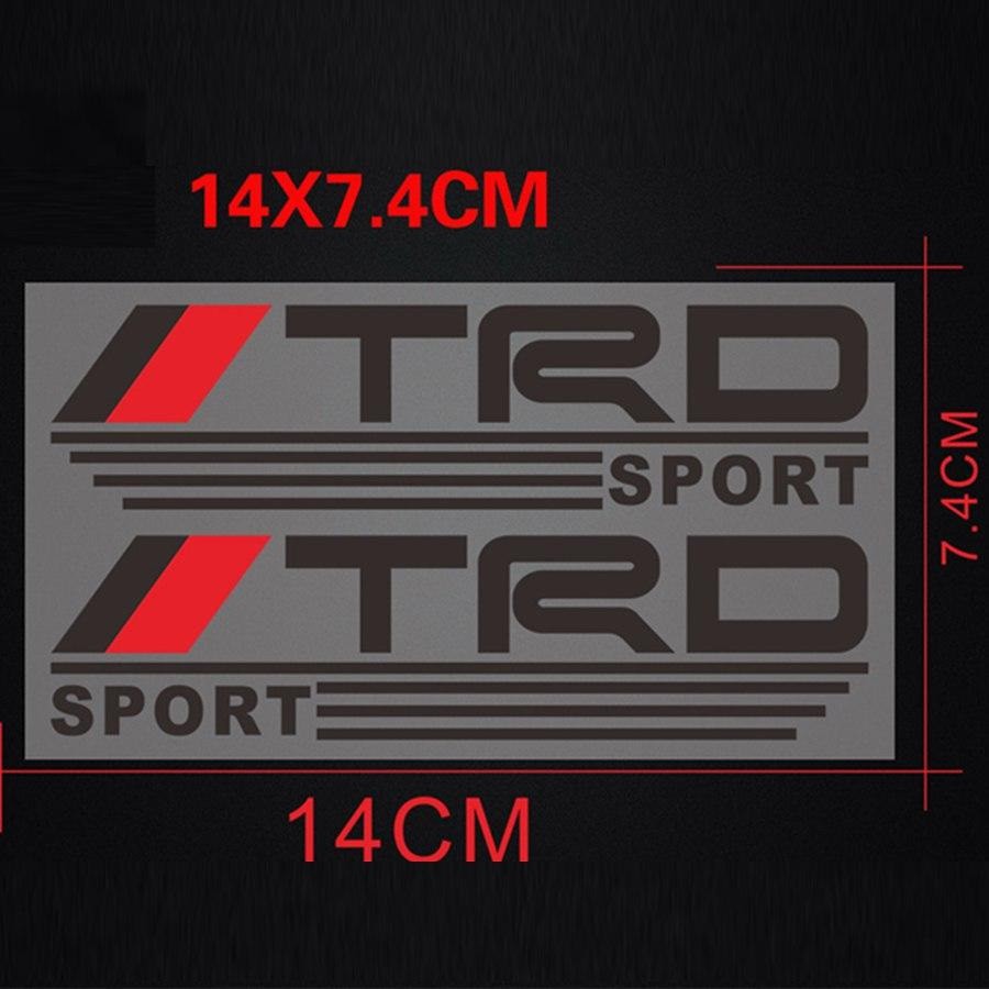 Decal TRD Sport dán gương chiếu hậu xe ô tô - Tem dán gương xe hơi