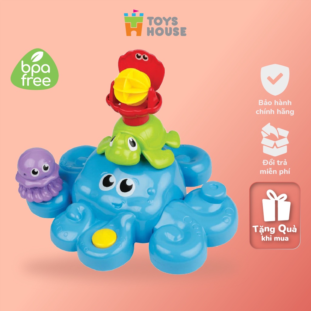 Đồ chơi tắm cho bé - tháp xếp chồng bạch tuộc phun nước vui nhộn Winfun 7117 - Phát triển tư duy logic- kỹ năng cho bé