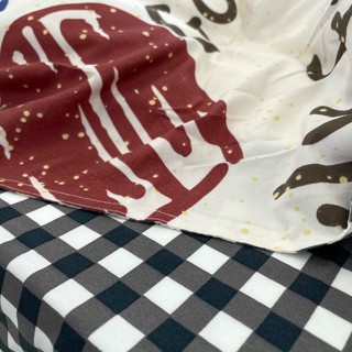 Bộ Drap & Chăn Phao Cotton Poly Tim Chữ