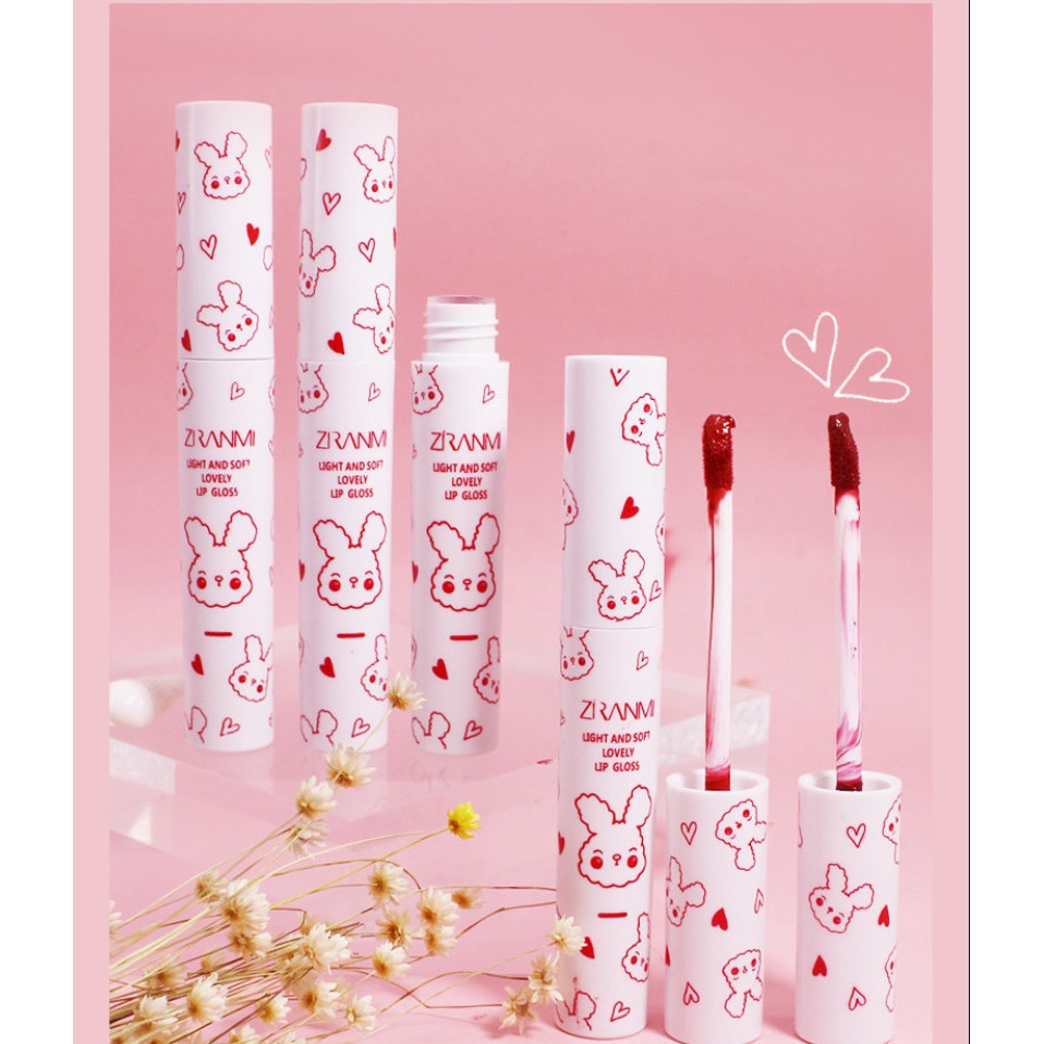 Son Kem Tint Thỏ ZRANMI ZRM18 Light and Soft Lovely Lip Gloss Chính Hãng Nội Địa