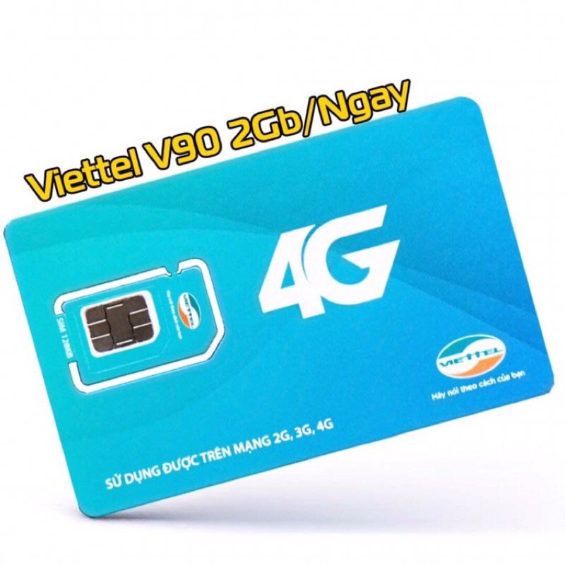 Sim viettel 4G V120 loại 4gb/ngày