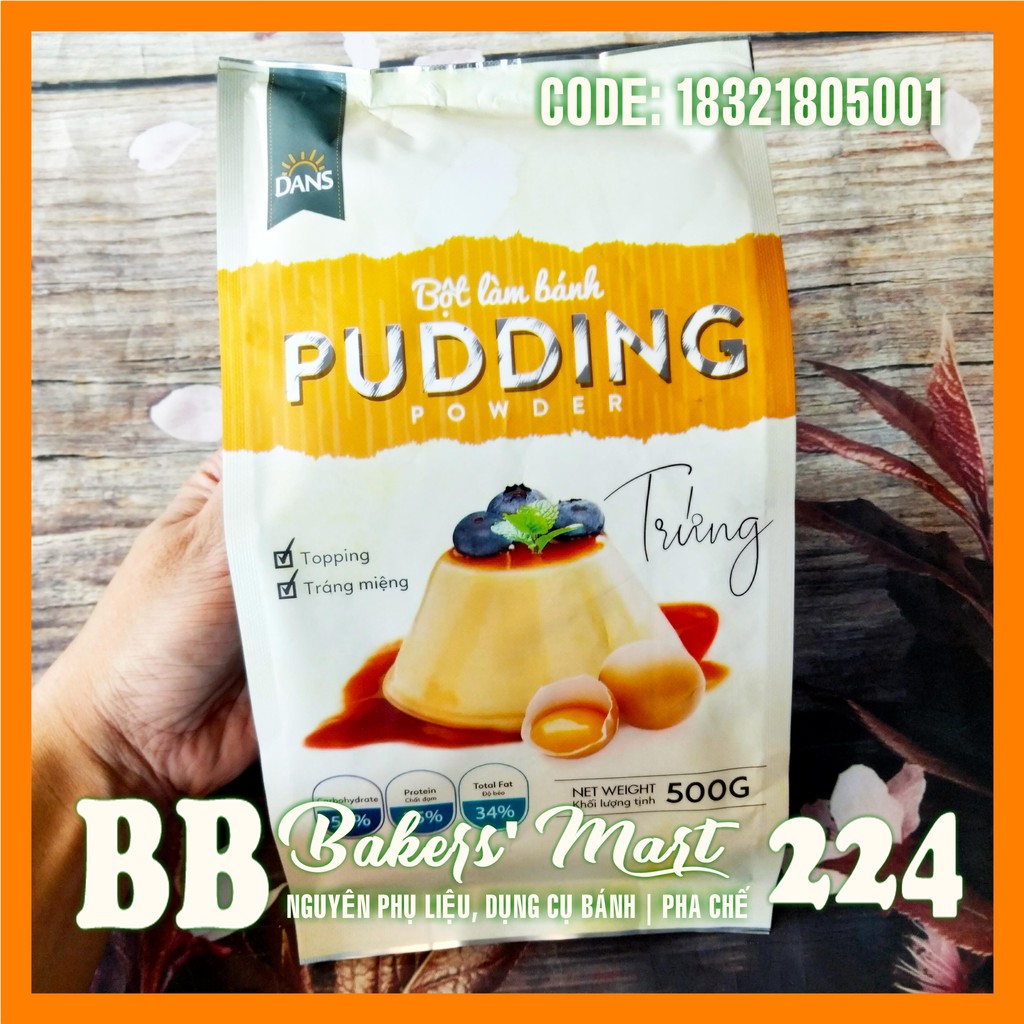 Bột làm bánh PUDDING vị TRỨNG hiệu DANS - 500gr