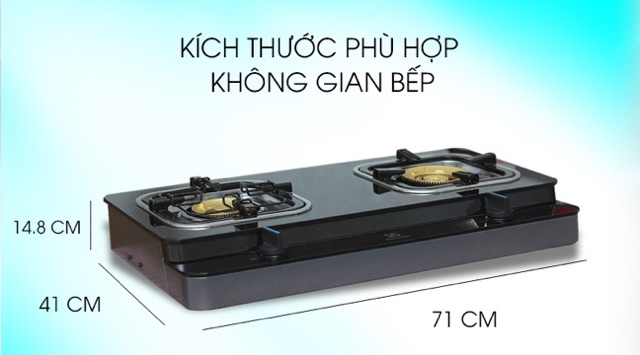 Bếp gas Electrolux ETG728GKR - Hàng trưng bày 99% , tặng kèm DÂY GAS-BH 24 tháng