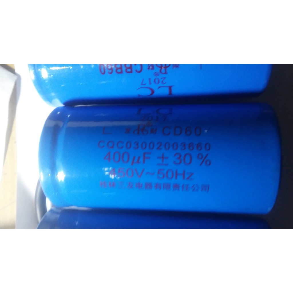 Tụ điện LC  20mf đến 400mf – 450 vôn tụ mô tơ Gía 1 cái