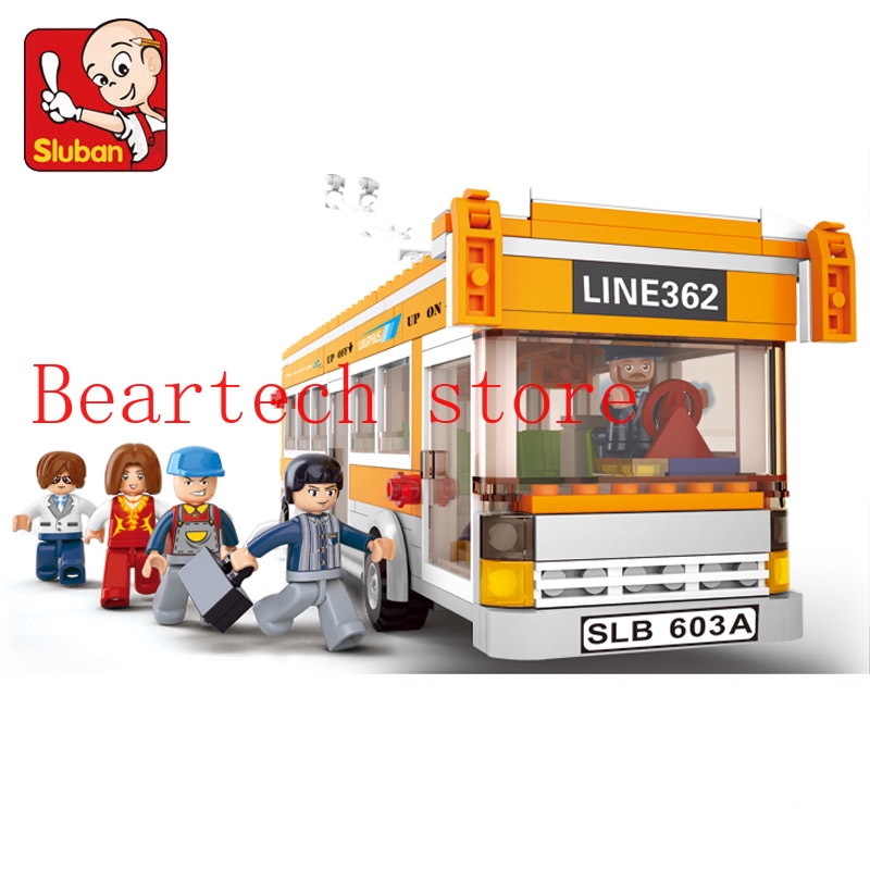 Sluban 032 bộ đồ chơi lego mô hình xe buýt thành phố cho trẻ em