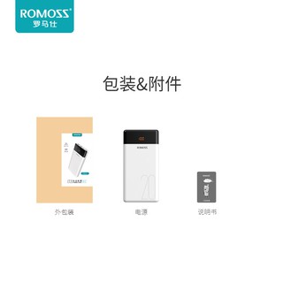 Pin sạc dự phòng ROMOS LT20 20.000mAh 3 cổng input micro - Lightning - Type C