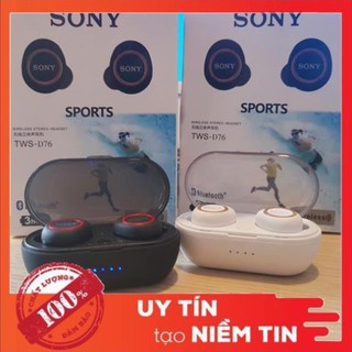 Tai nghe bluetooth nhét tai Sony D76 chống ồn Kèm Dock Sạc - Âm thanh cực hay TWS 5.0