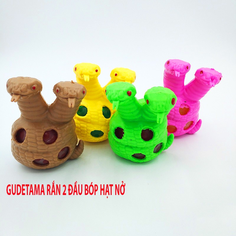 Đồ Chơi Squishy Gudetama hình con RẮN 2 ĐẦU bóp ra hạt nở giải trí mềm mịn siêu đàn hồi ngộ nghĩnh giải tỏa căng thẳng