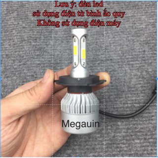 Đèn pha led C6 3 tim chân H4 lắp Wave, Sirius, Rsx (giá 1 cái)