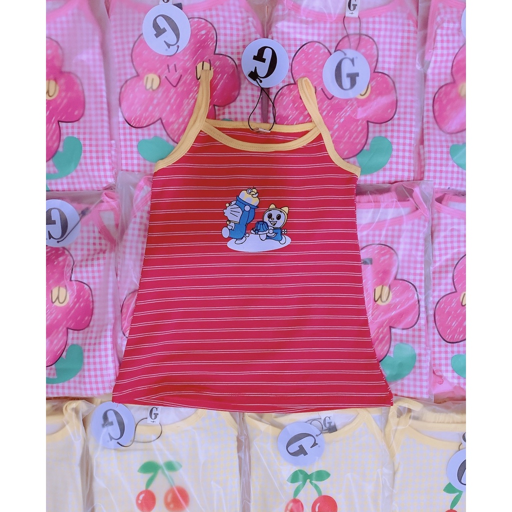 Lyvyshop - (Cotton SG chính phẩm) Đầm hai dây bé gái mùa hè siêu mát bé từ 09-26kg