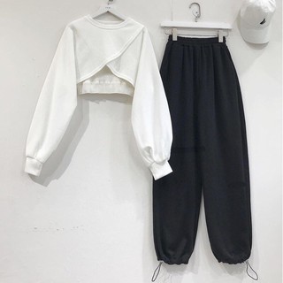 💯☀️SET QUẦN JOGGER TRƠN+ SET ÁO 2 MÓN ĐẮP CHÉO
