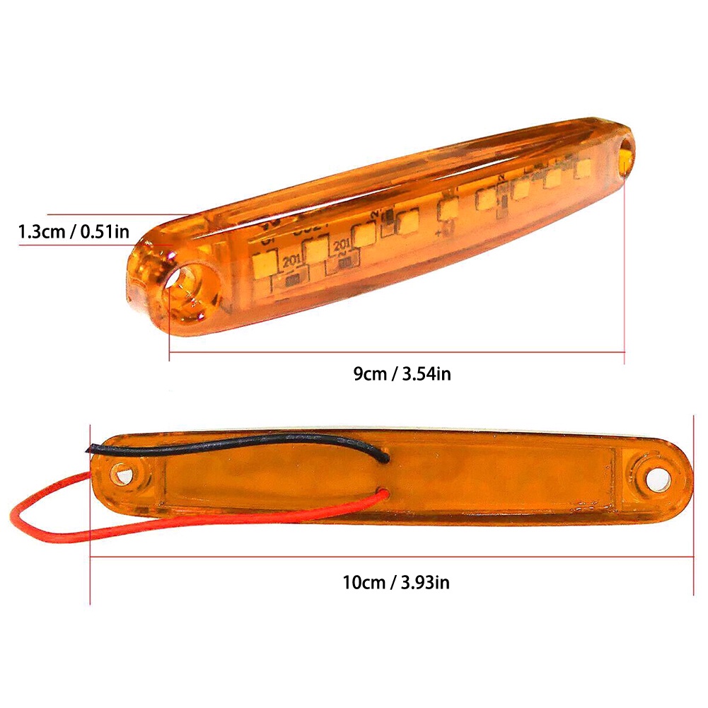 Đèn led Tín Hiệu 12-24v 9 Bóng Nhiều Màu Chống Nước Cho Xe Tải