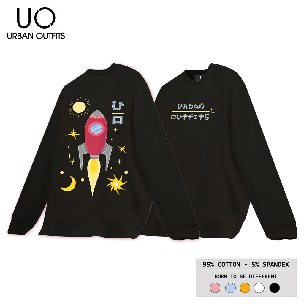 Áo Sweater Form Rộng Nam Nữ URBAN OUTFITS In Tàu Con Thoi UO SWO37 Thun Cotton Nỉ 4 Chiều Local Brand | BigBuy360 - bigbuy360.vn