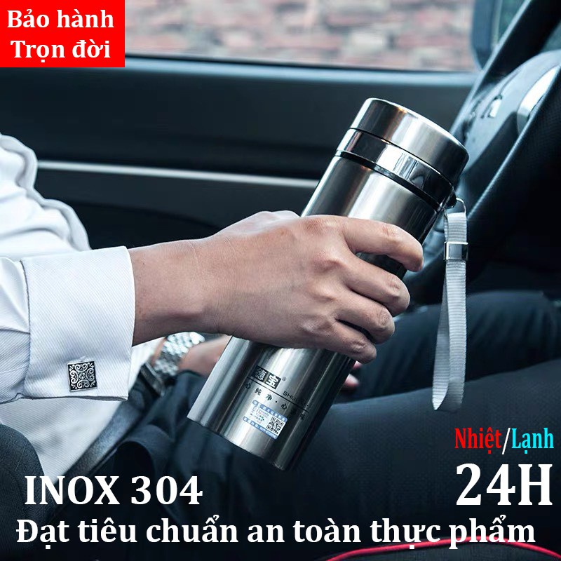 ♈LY giữ nhiệt INOX 304 - bình 800ML 1000ML nước cao cấp thể thao dung tích lớn thép không gỉ H21