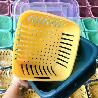 Rỗ vuông đựng hoa quả 3in1