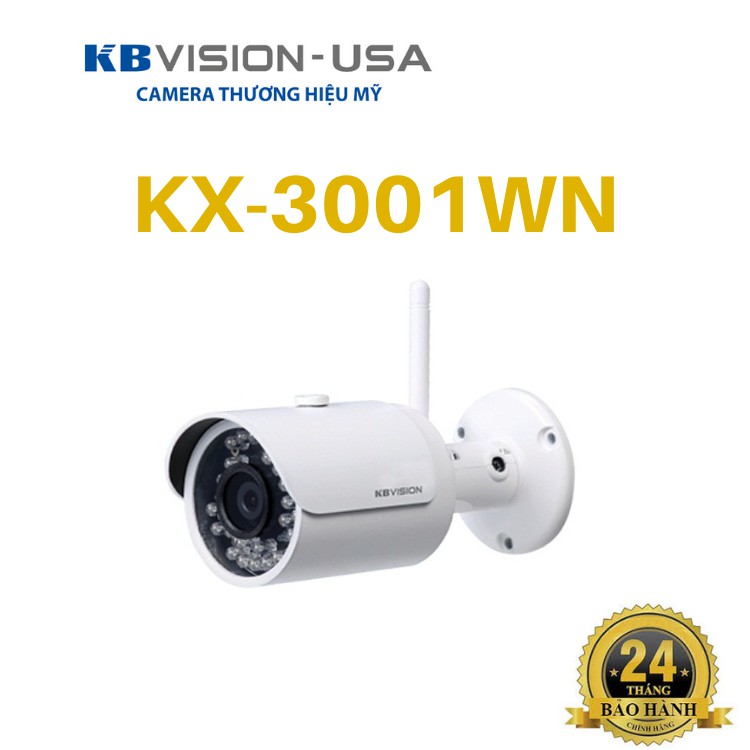 Camera IP hồng ngoại không dây 3.0 Megapixel KBVISION KX-3001WN