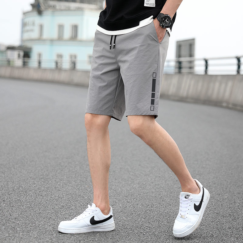 Men Shorts Summer Handsome Sports Short Pants Cropped Drawstring Trousers Men's Clothing M-4XL