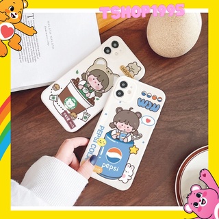 Ốp lưng IPHONE dẻo cạnh vuông 6/6plus/6s/6splus/7/7plus/8/8plus/x/xr/xs/11/12/13/pro/max/plus/promax mẫu cô bé coke