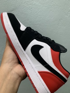 [ VIDEO + ẢNH THẬT ] GIÀY SNEAKER JORDAN THẤP CỔ ĐỎ TRẮNG ĐEN