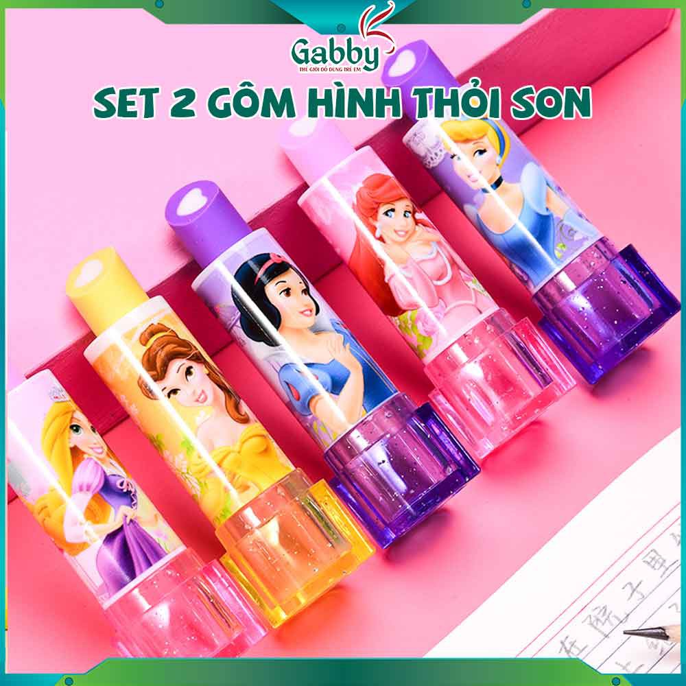 SET  GÔM HÌNH THỎI SON (HELLO KITTY/ PRINCESS)