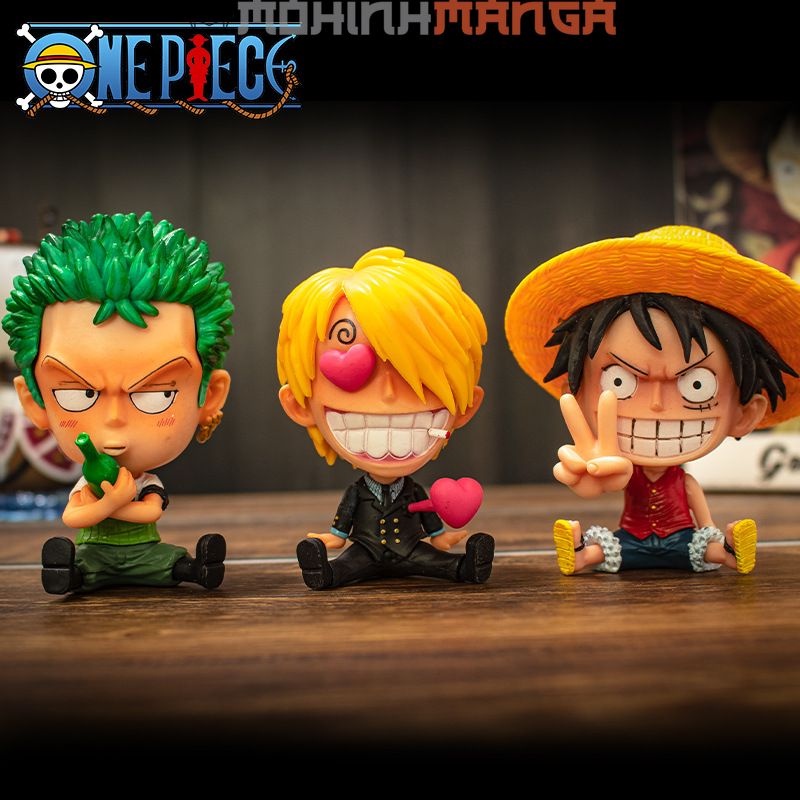 Mô hình chibi các nhân vật One Piece Đảo hải tặc siêu dễ thương như Luffy Zoro Nami Kaido Shanks Robin Sanji Usopp Boa