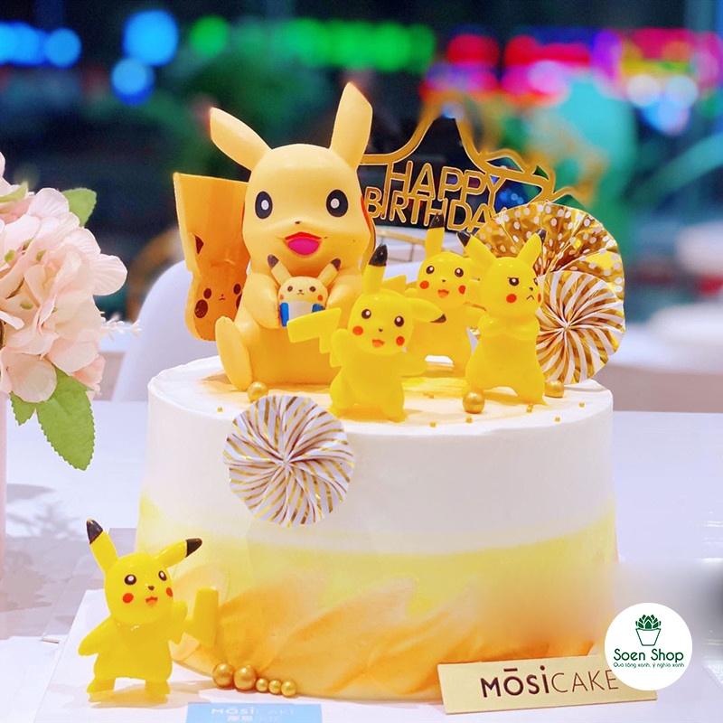 |FREESHIP| Phụ kiện PIKACHU - Phụ kiện trang trí cây xanh để bàn làm việc, mô hình trang trí cho bể cá, tiểu cảnh soen