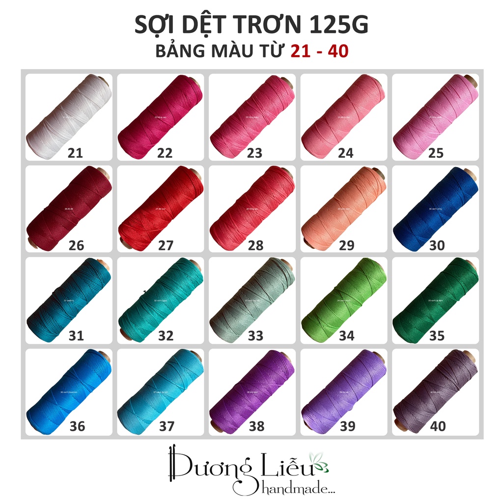 Sợi Dệt Trơn 2.0mm (Mã từ 01-20)