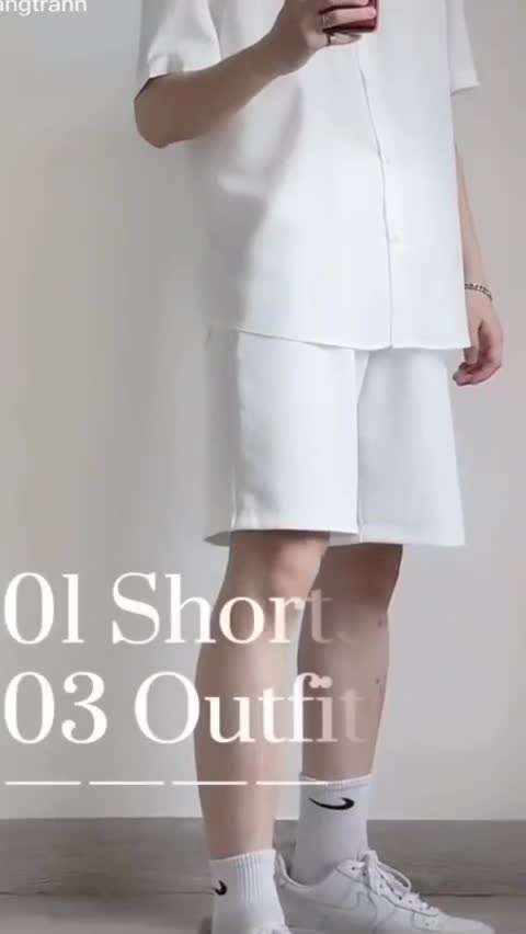 Quần short nam Qthouse ,quần đùi nam trơn mặc nhà thể thao ống rộng hai màu đen trắng | BigBuy360 - bigbuy360.vn