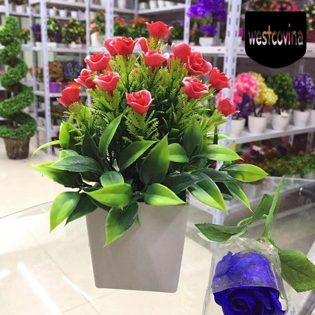 [Hot]☀ Chậu Cây Giả Mini Bằng Nhựa Thân Thiện Với Môi Trường Dùng Trang Trí Nhà Cửa