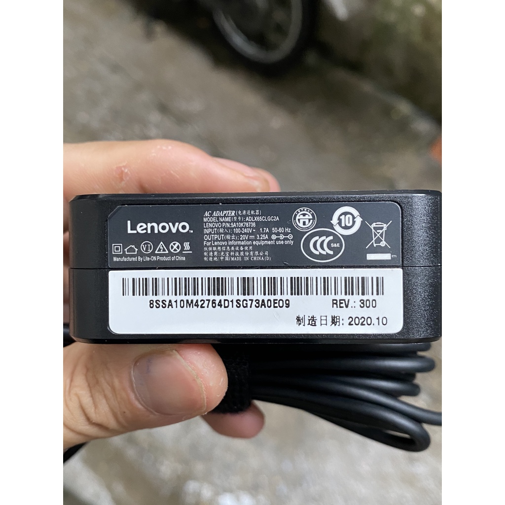 Dây sạc Adapter Laptop Lenovo ADLX65CLGC2A ADLX65CLGE2A ADLX65CLGU2A 20V-3.25A chính hãng Lenovo