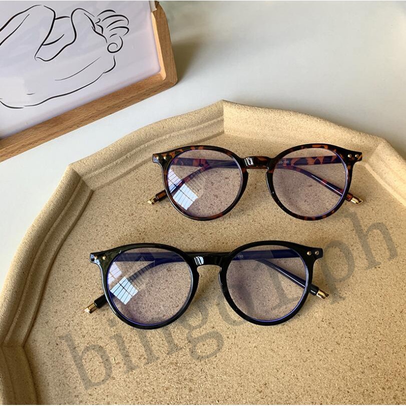 Mắt kính gọng tròn chống ánh sáng xanh thời trang cho nữ