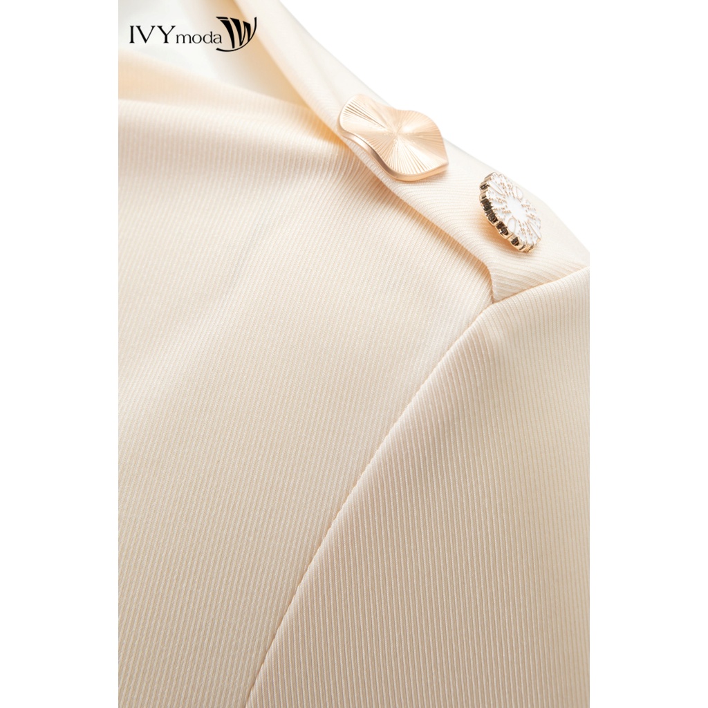 Áo thun nữ ôm cổ cách điệu IVY moda MS 58M7209