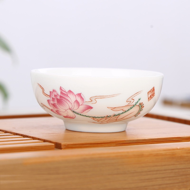 Chén Sứ Cảnh Đức Dùng Thưởng Trà Bằng Sứ Thanh Khiết Thấu Quang 35 ml
