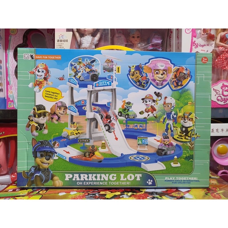 Đồ Chơi Mô Hình Cầu trượt Biệt Đội 4 Chú Chó Cứu Hộ Cho Bé, PARKING LOT