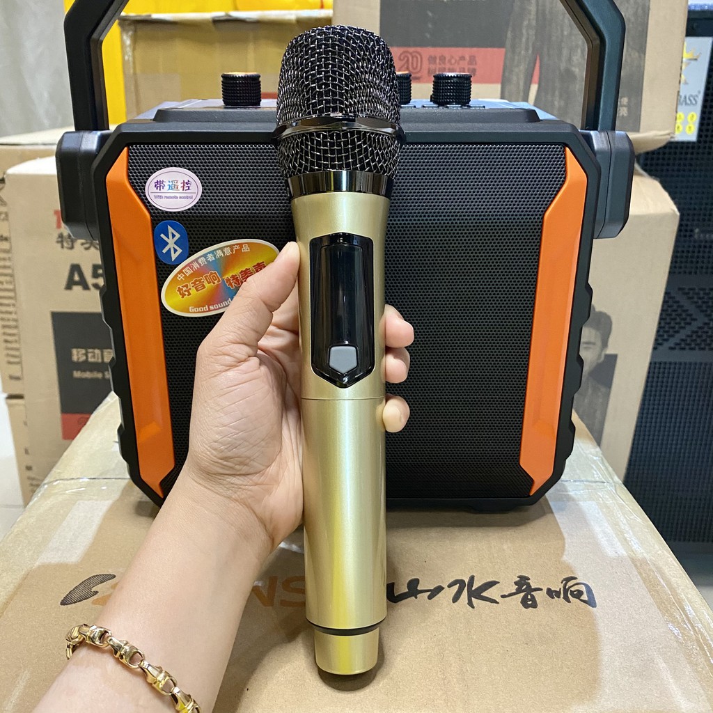 [ TẶNG 1 MIC KHÔNG DÂY ] Loa karaoke mini Temeisheng A528 , loa trợ giảng, kết nối bluetooth hát karaoke
