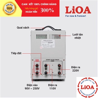 Ổn áp lioa 10kva 1 pha chính hãng nhật linh 10kw 10000w 10000va 10kg thế hệ mới 2 aptomat đồng hồ led