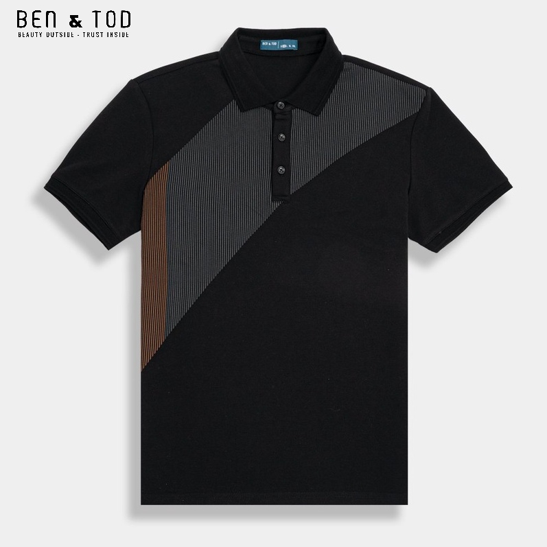 Áo polo nam BEN & TOD R1300BB148 vải thun cotton 100%, nam tính, chỉn chu, sang trọng, thanh lịch OUTLET 289