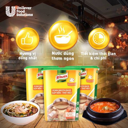 Súp Nền Thịt Heo Knorr 1.5kg/ Unilever Knorr Pork Broth Base - Chính Hãng Knorr