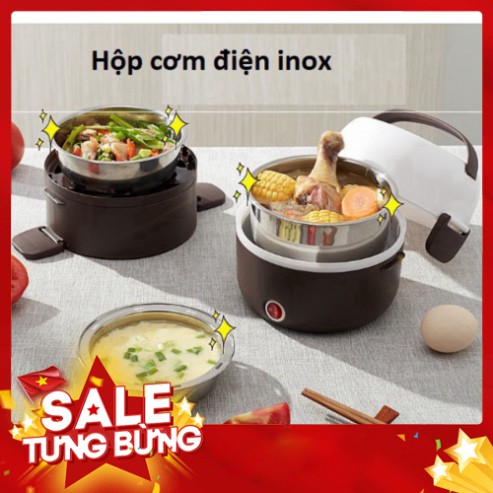 [FREE SHIP] Hộp Cơm Giữ Nhiệt 3 Tầng Hâm Nóng Thức Ăn Cắm Điện Bằng Inox Star Hot Lunch Box