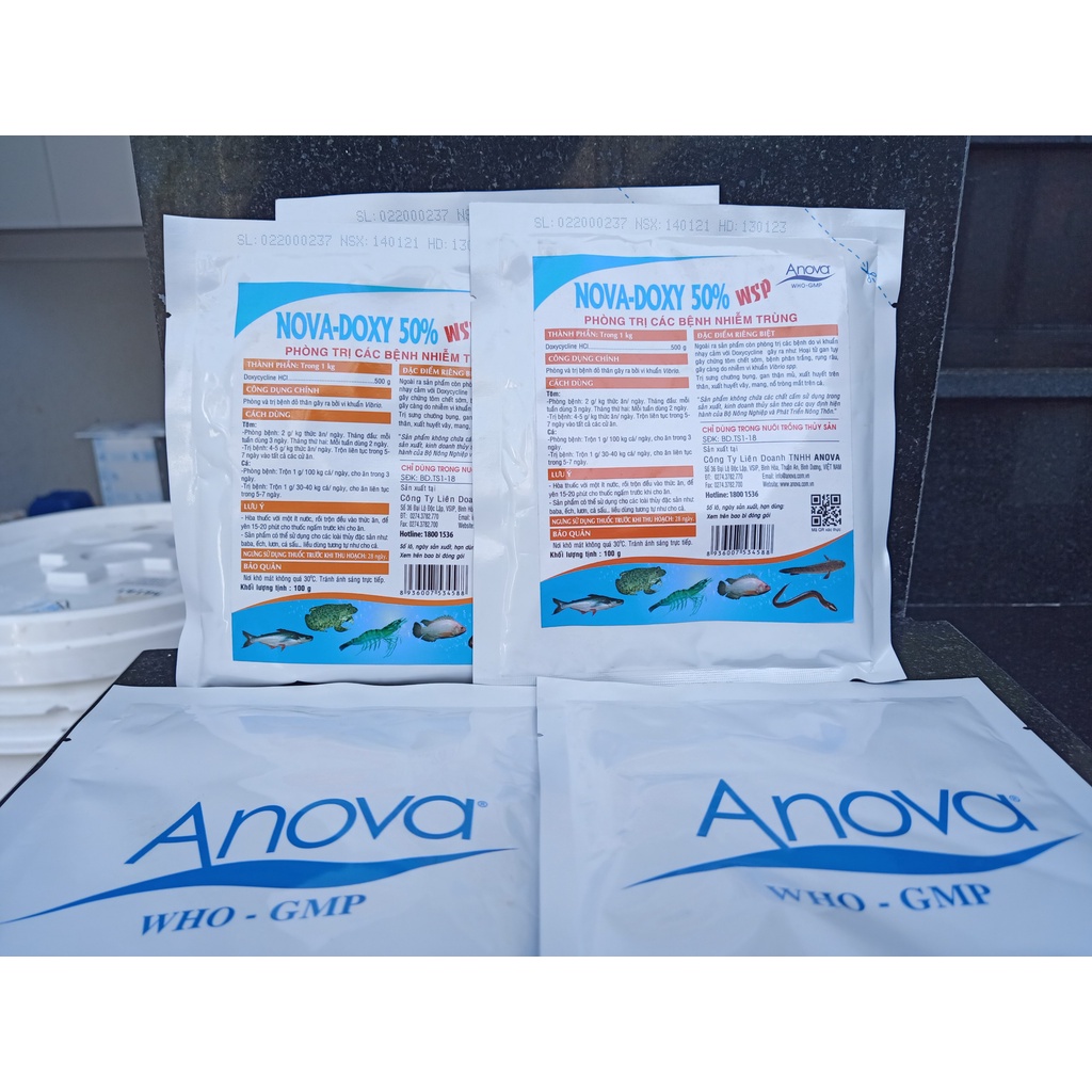 Nova-Doxy 50% WSP Phòng Các Bệnh Nhiễm Trùng (Gói 100g)