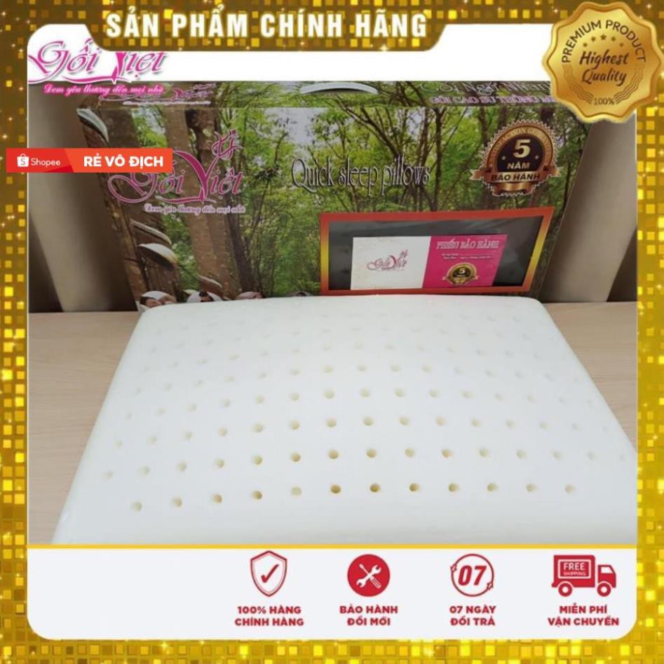 Hàng Công Ty  Ruột gối cao su Oval 60cm x 40cm cao cấp, Gối ngủ nhanh, chống đau mỏi vai gáy, Gối Việt bảo hành 5 năm