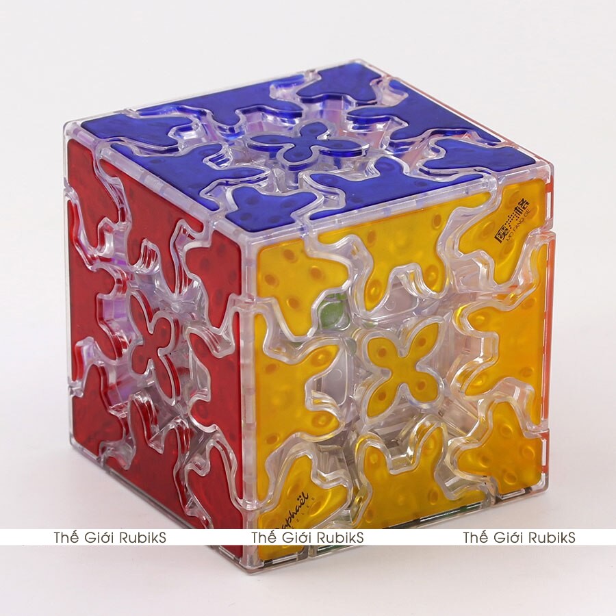 Rubik Biến Thể QiYi Gear 3x3 Pyraminx Cylinder Sphere Transparent