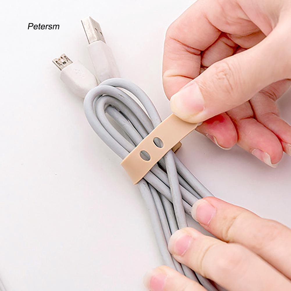 Set 4 phụ kiện quấn dây cáp/tai nghe bằng silicon tiện dụng kích thước 6cm x 1cm