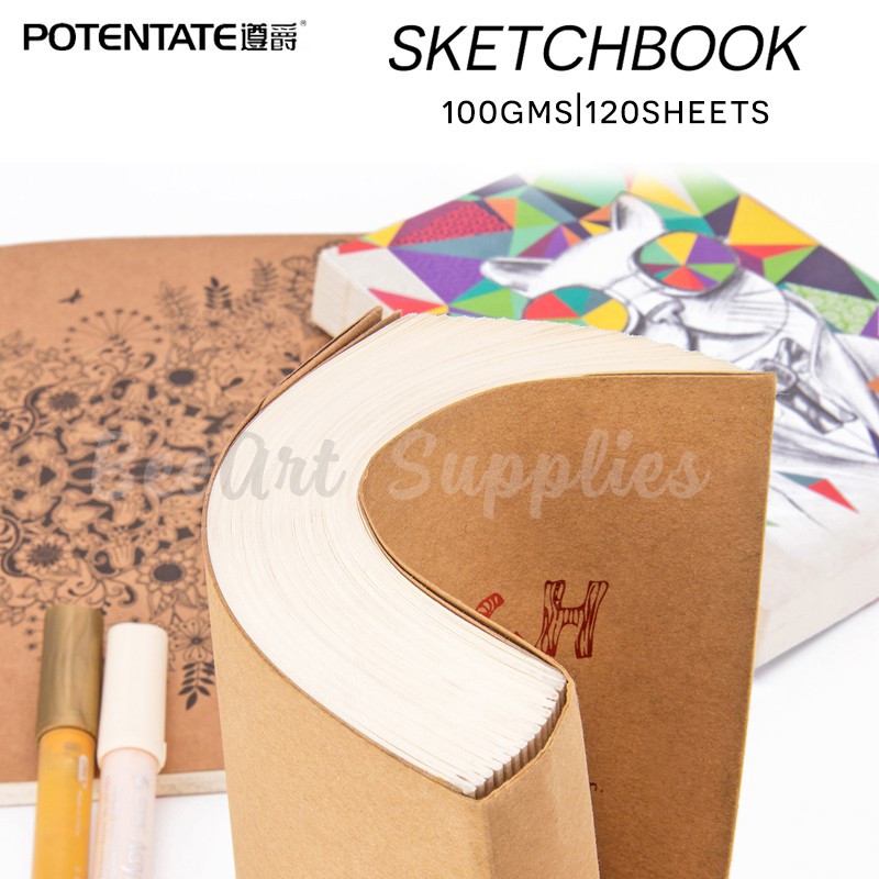 Sổ Sketchbook vẽ phác thảo / maker Potentate 120tờ a4/a5