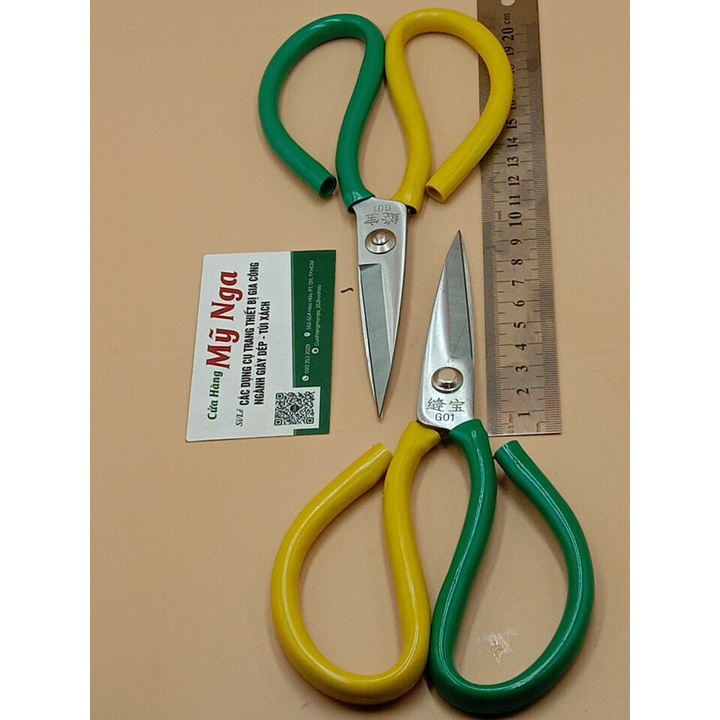 Kéo cắt da-vải-inox cán bọc cán 2 màu loại tốt