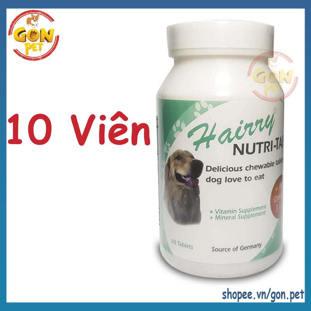 Viên Nhai Hairy Nutri tab - Bổ Sung Vitamin, Omega 3&6, Khoáng, Hỗ Trợ Lông Da Khỏe Đẹp