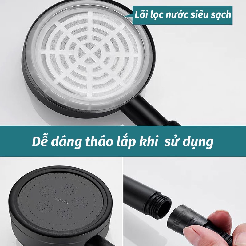 Vòi Sen Tăng Áp Vòi Sen Siêu Tiết Kiệm Nước Siêu Bền Cao Cấp Thiết Kế Sang Trọng LEON OFFICIAL
